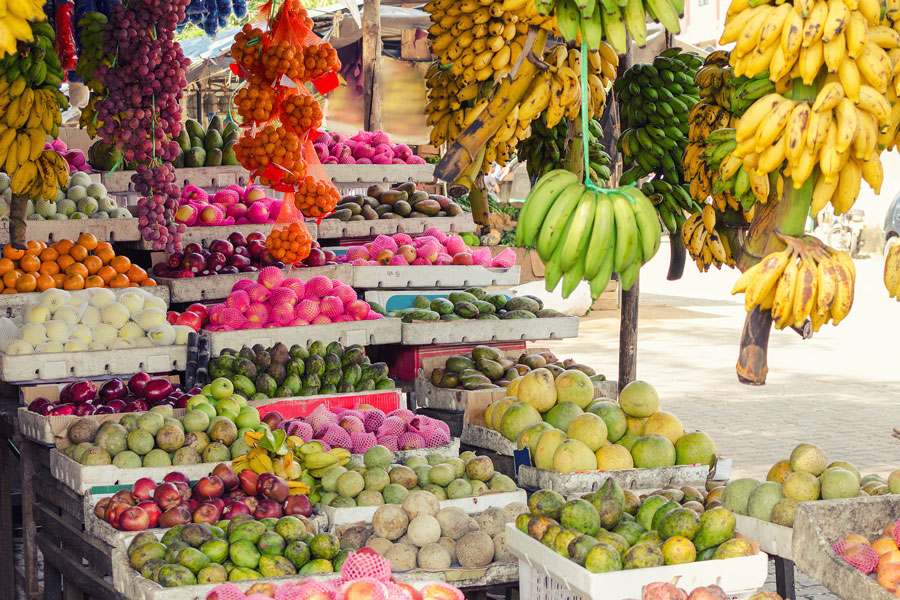 Fruktmarked på Sri Lanka