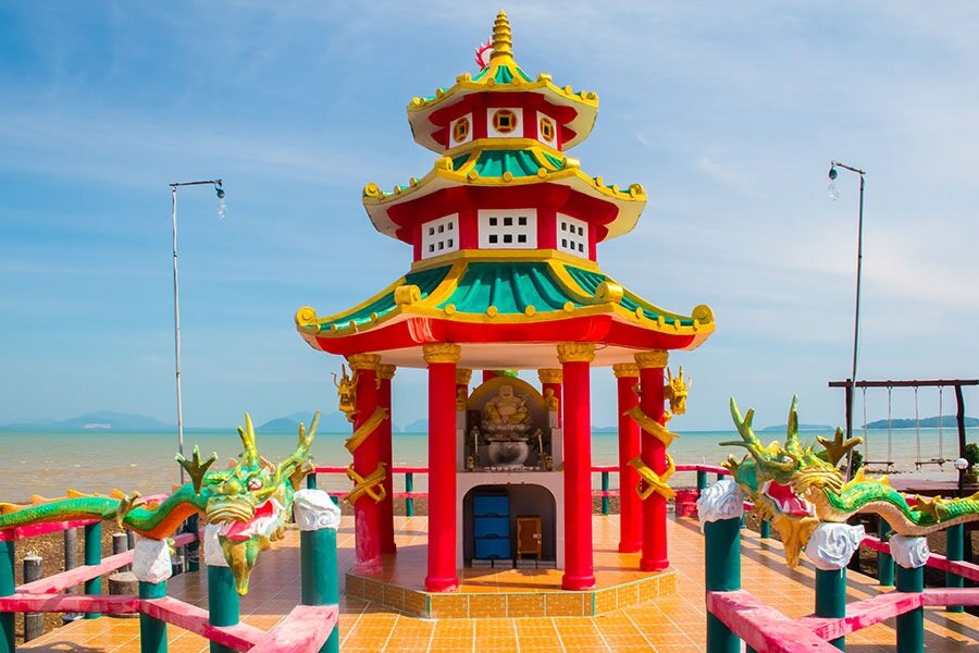 Det kinesiske tempelet i Koh Lanta Old Town