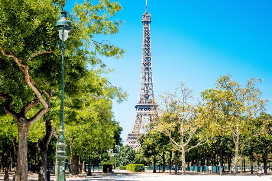 Champs de Mars og Eiffeltårnet