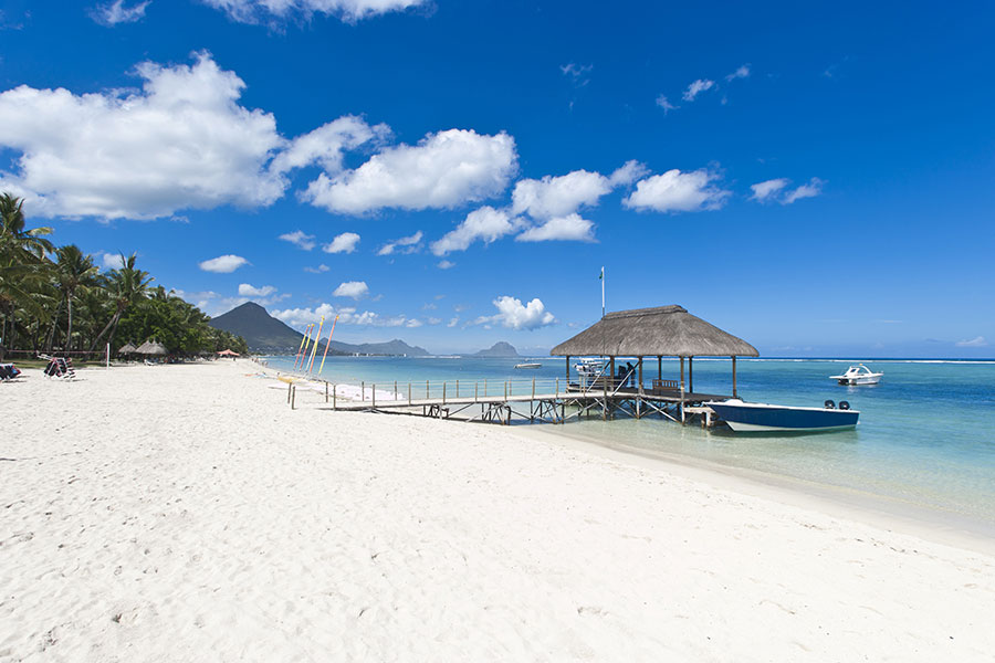 Reisetips til Mauritius, på bildet: Flic en Flac Beach