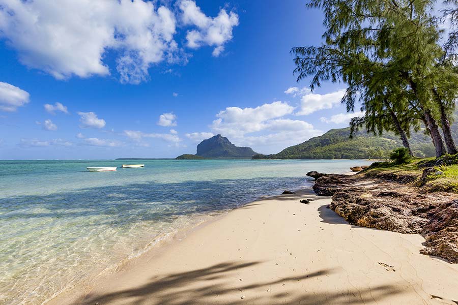Reisetips til Mauritius, på bildet: Le Morne Beach