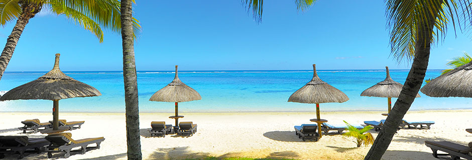 Strand på Mauritius