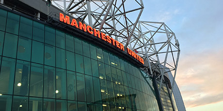 Inngangen til Manchester Uniteds stadium - Old Trafford
