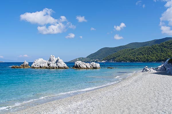 Milia Beach på Skopelos